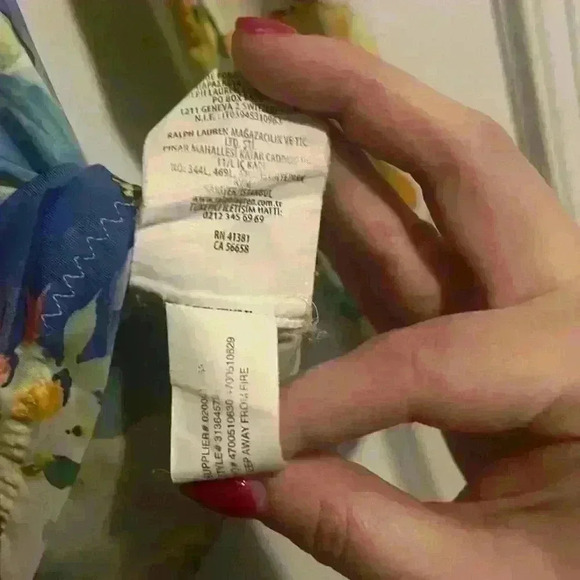 Polo Ralph Lauren Kids Girls Swim Shirt size S 7 Floral Long Sleeve Rashguard - Picture 5 of 6